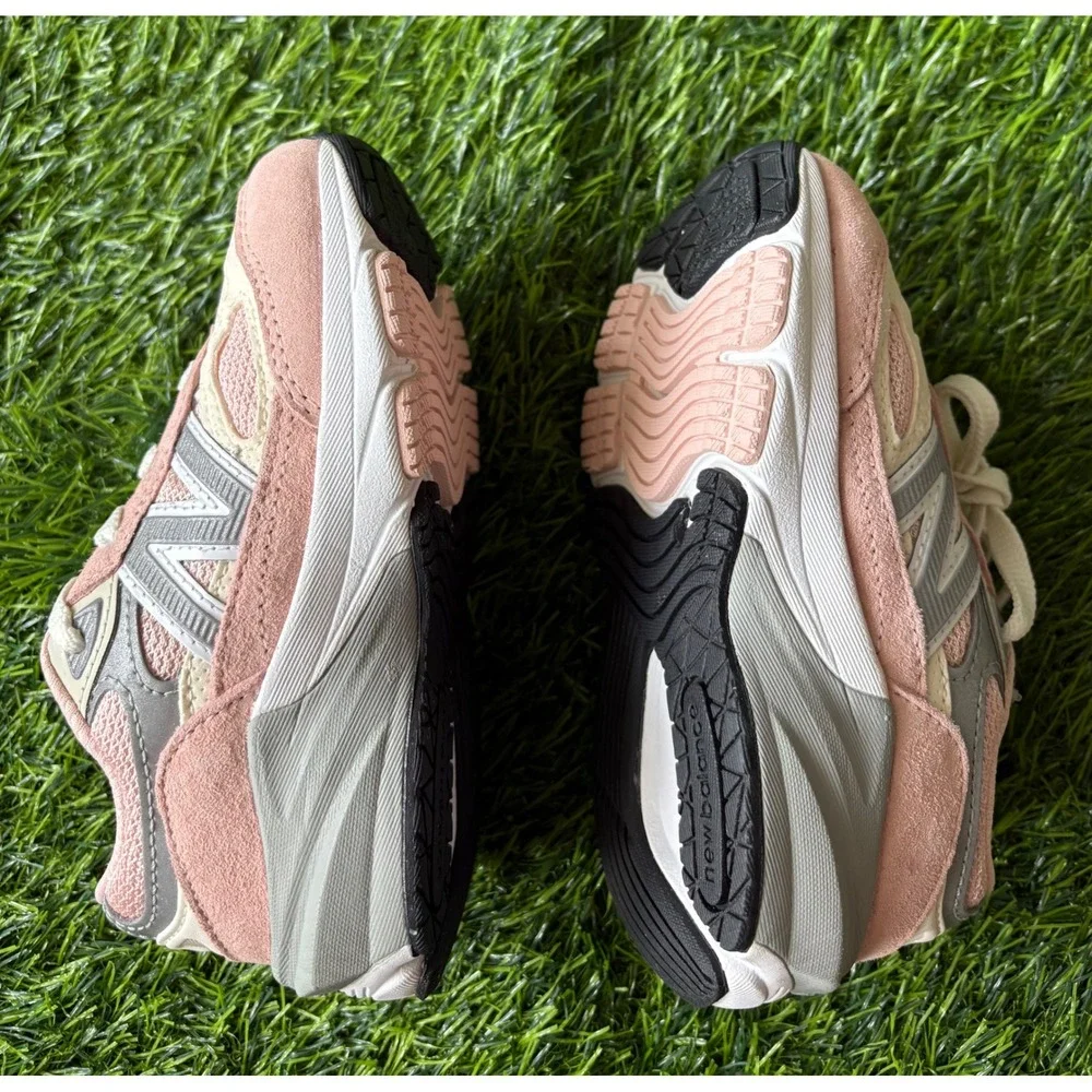 New Balance 990v6 Toddler Pink Grey Suede Mesh Sneakers IC990PK6 Wide Size 8 US